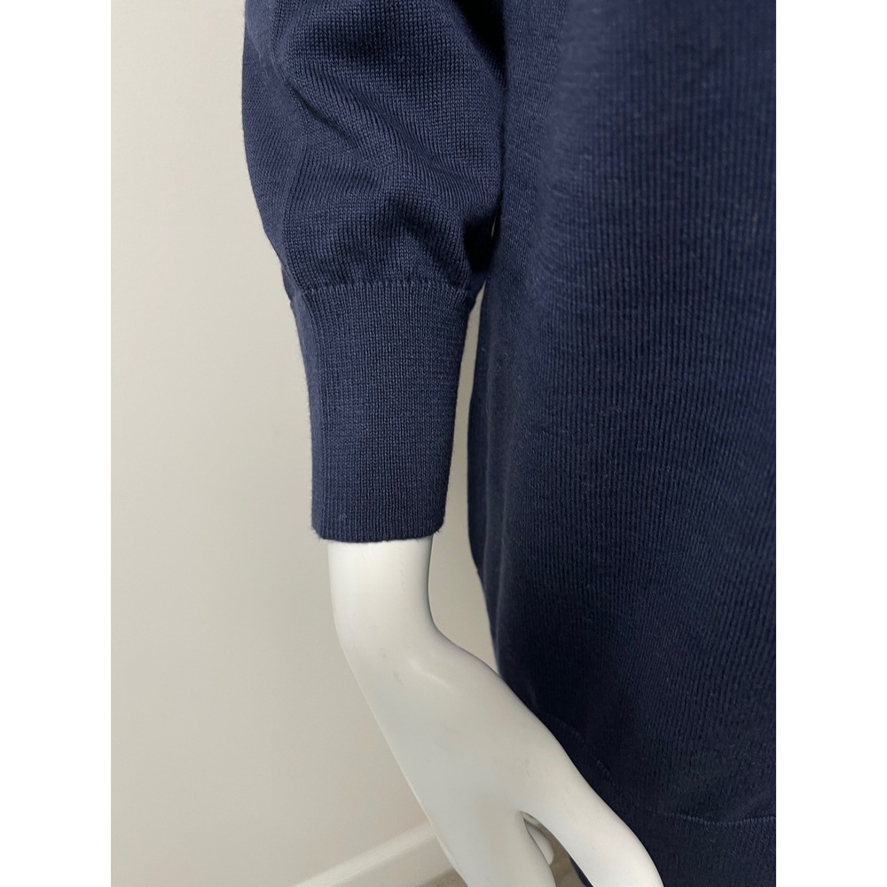 Lands End Navy Supima Cotton Golden Retriever Reindeer Antler Sweater XL Tall 18 - Picture 5 of 9